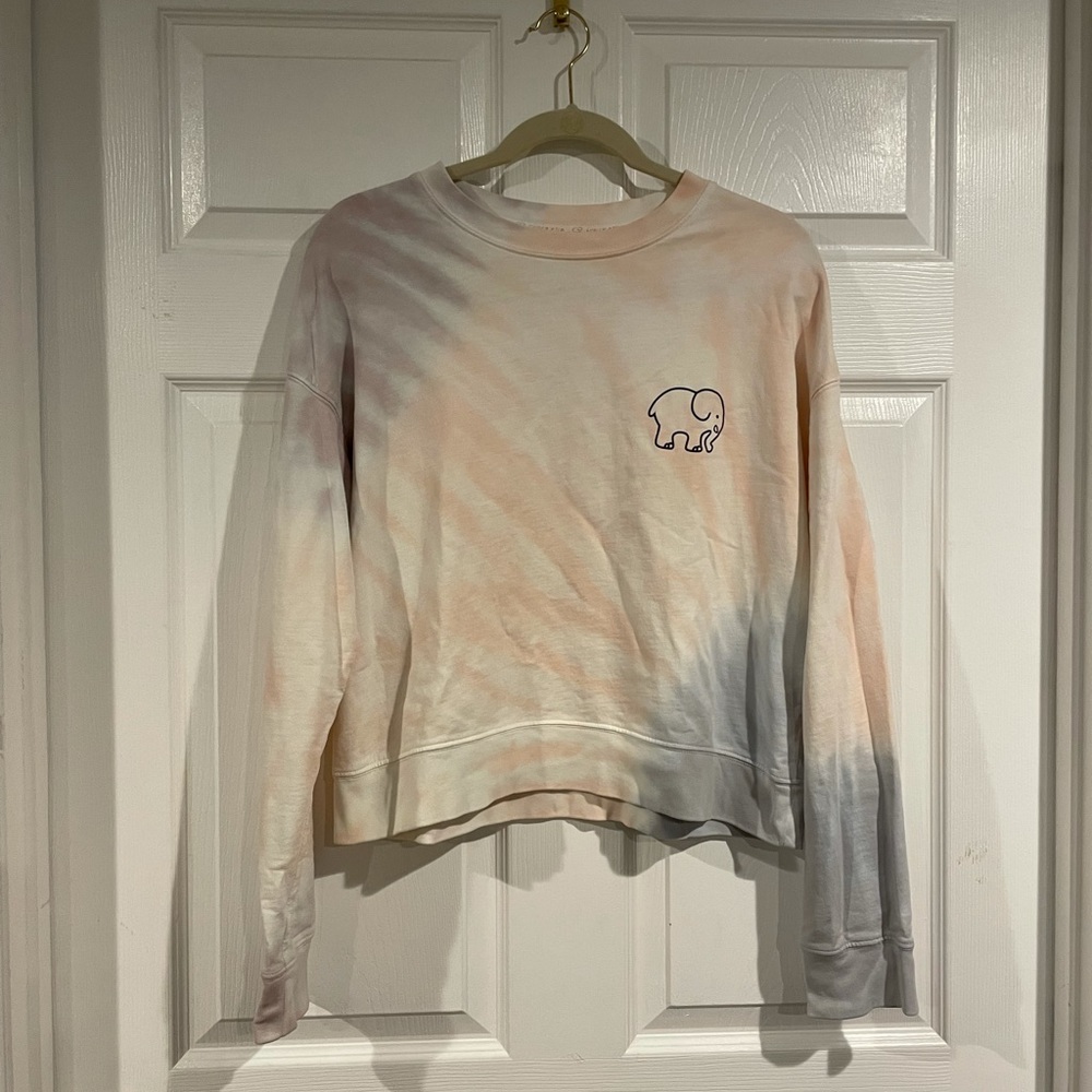 Ivory Ella Cropped Tie Dye Sweatshirt